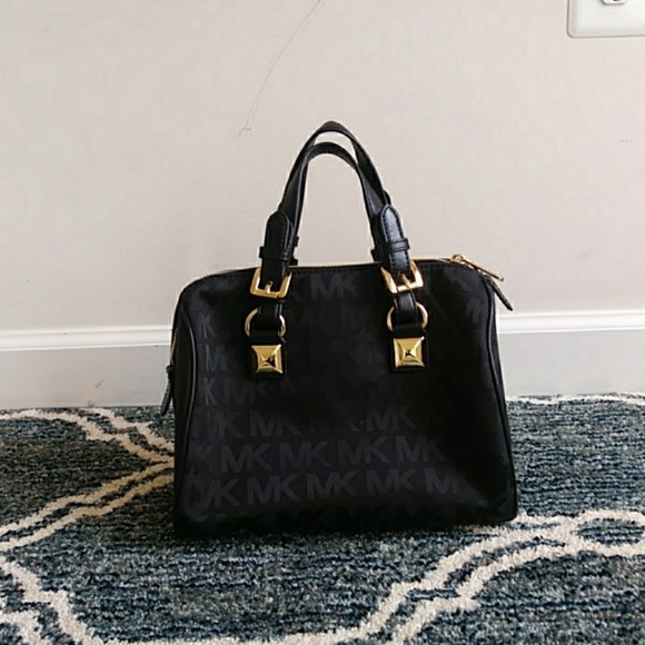 Black and gold Michael Kors handbag - Picture 1 of 4